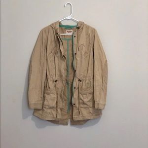 Mossimo Supply Co Tan & Teal Utility Jacket MEDIUM